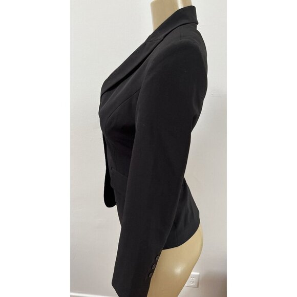 Sisley black fitted blazer lined size 38 - Picture 4 of 5